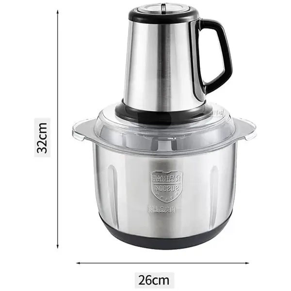 Tocător electric din inox cu motor de 500W și bol mare