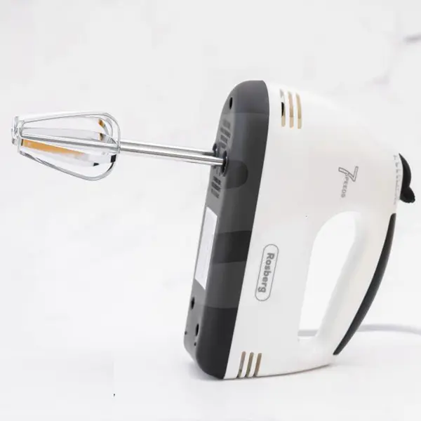 Mixer electric Rosberg R51110G alb negru cu accesorii