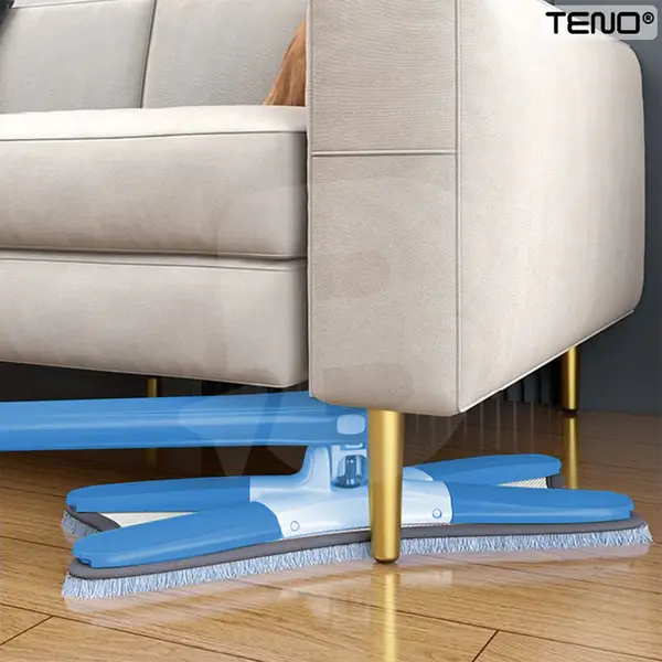 Mop cu cap în formă de X pentru curățare sub mobilier și zone greu accesibile