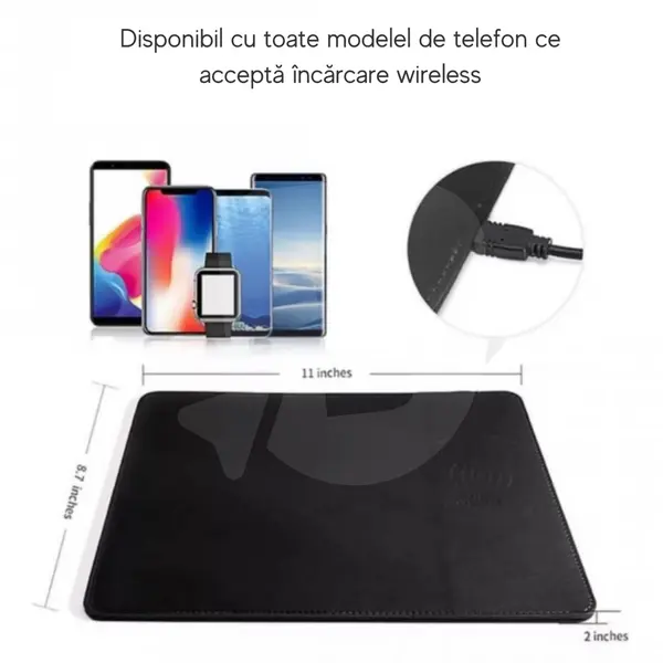 Mouse pad Andowl cu indicator LED și cablu de alimentare
