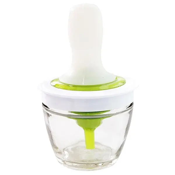 Pensulă cu pompă din silicon pentru ulei cu recipient din sticlă