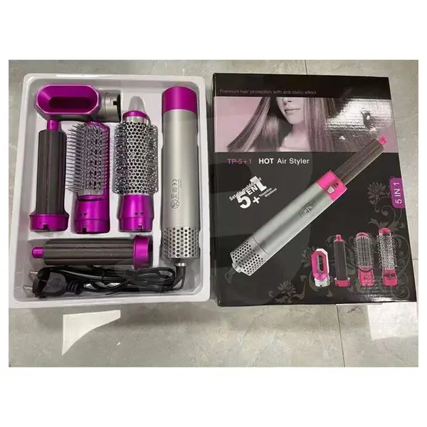 Perie de păr multifuncțională 5 în 1 Hot Air Styler cu accesorii incluse