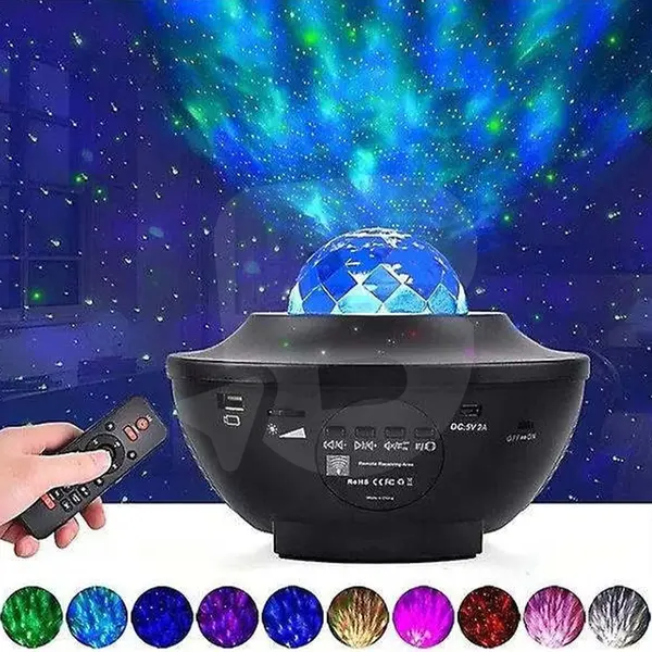 Proiector Galaxy cu muzică și lumini ambientale