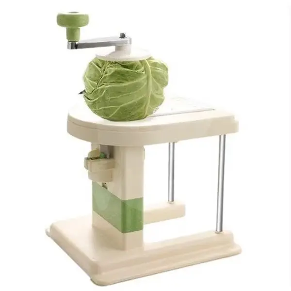 Răzătoare manuală pentru varză cu manivelă, tocător legume din inox și ABS, reglaj grosime