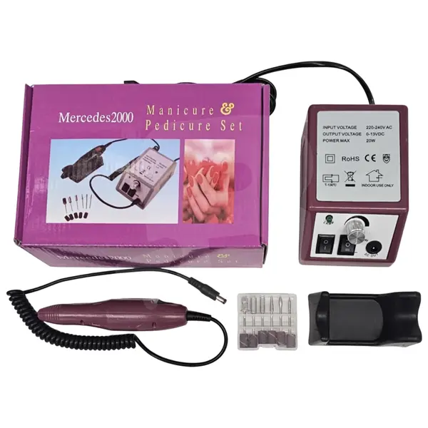 Set complet mașină de unghii Mercedes2000 cu accesorii și cutie originală