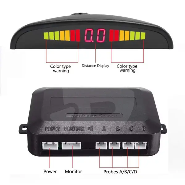 Senzori parcare auto ultrasonici montați în bara spate