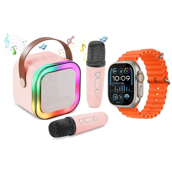 Microfoane karaoke wireless K12 compatibile cu boxa Bluetooth