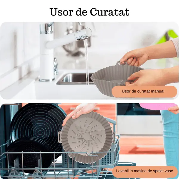 Tavă air fryer lavabilă mașina de spălat vase