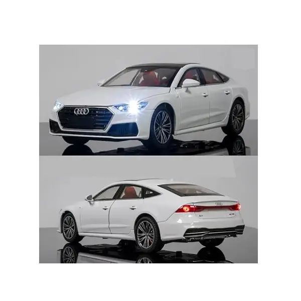 Masina metalica A7, 1:24, directie activa roti fata, suspensii, lumini si sunet 6511110051447 CON-270