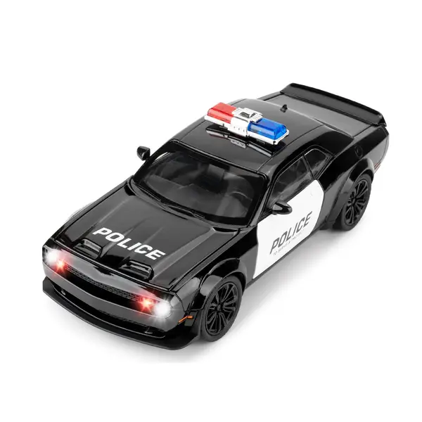 Masina metalica Politie , Sunete si lumini, Usile, capota si portbagajul se deschid 6511110049147 CON-159