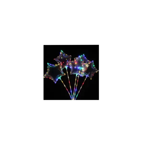 Set 50 Baloane Party LED multicolor, forma Steluta 6511110043183 CON-39