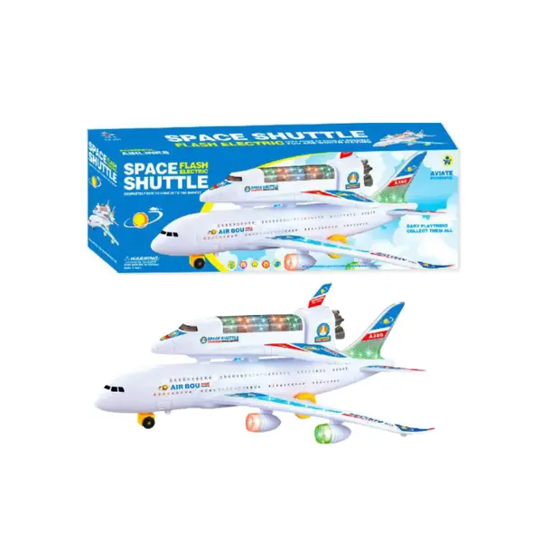 Avion A380 cu Navetă Spațială, Electric, Lumini și Sunete 6511110054837 CON-484