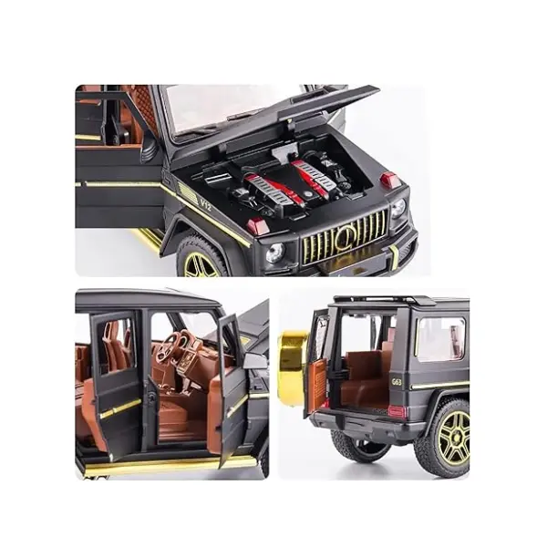 Mașină Metalica G63 1:24 muzicala si lumini 6511110051768 CON-293