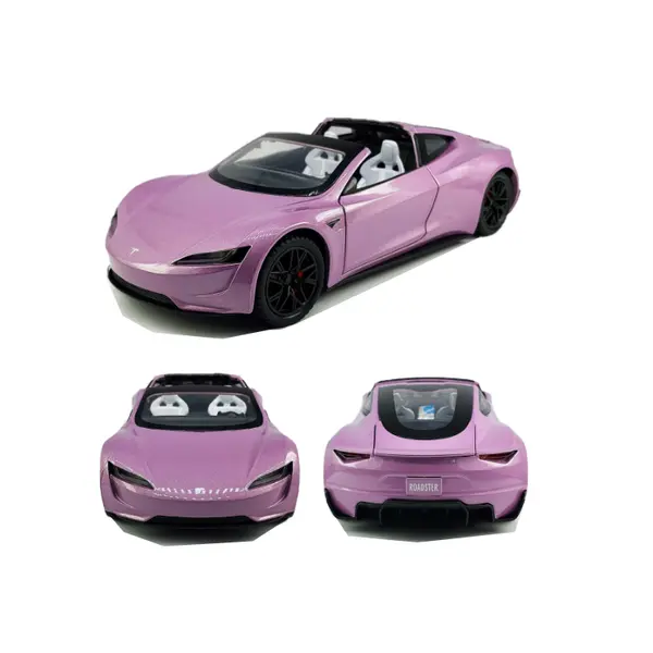 Mașină metalica Roadster la scară 1/24, cu sunet și lumină 6511110051591 CON-279