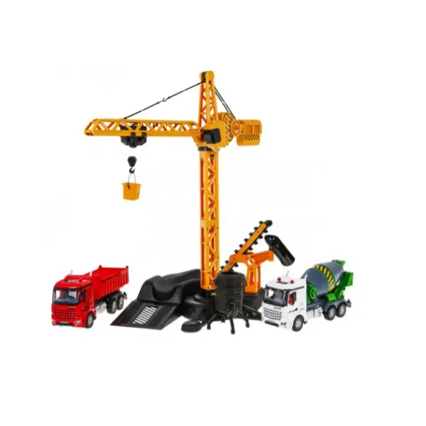 Set Șantier de construcții interactiv 3 în 1Macara Betonieră Dumper Telecomandă 6511110052468 CON-332