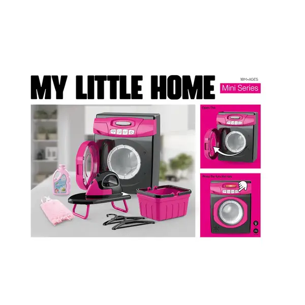 Set cu mașină de spălat My little Home - Roz 6511110051874 CON-301