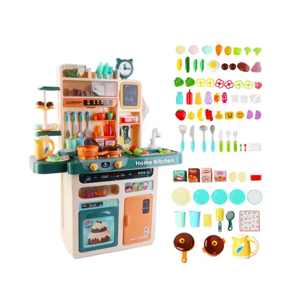 Set de bucătărie 87 buc , Panou cu Butoane Multifuncționale, Lumină, Sunet, Funcții de Abur Real și Accesorii care Își Schimbă Culoarea Incluse 6511110053076 CON-316