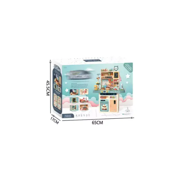 Set de bucătărie 87 buc , Panou cu Butoane Multifuncționale, Lumină, Sunet, Funcții de Abur Real și Accesorii care Își Schimbă Culoarea Incluse 6511110053076 CON-316