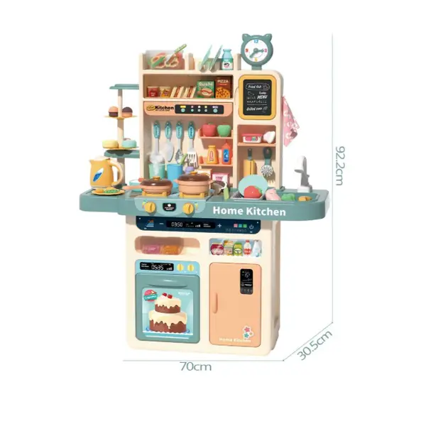 Set de bucătărie 87 buc , Panou cu Butoane Multifuncționale, Lumină, Sunet, Funcții de Abur Real și Accesorii care Își Schimbă Culoarea Incluse 6511110053076 CON-316