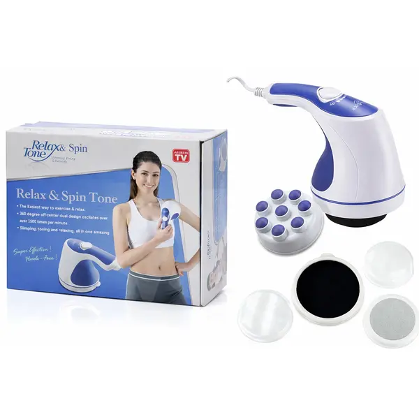 Aparat de masaj Relax & Spin Tone în ambalaj original cu accesorii