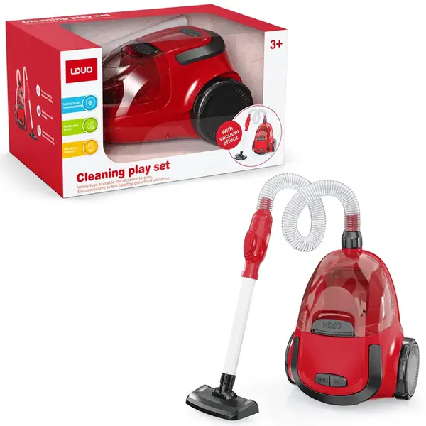 Aspirator electric de jucărie Liduo roșu cu funcție de aspirare CON-421