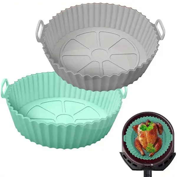 Farfurie din silicon reutilizabilă pentru friteuză cu aer cald în culori multiple