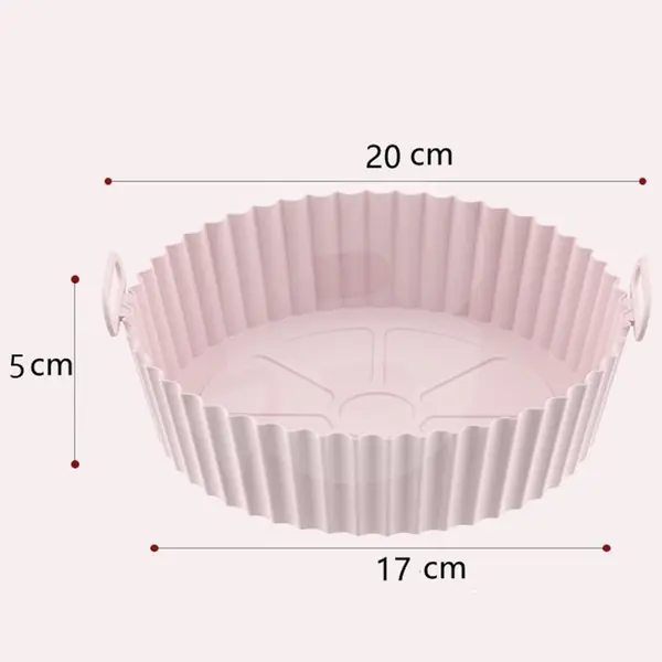 Dimensiuni farfurie din silicon pentru friteuză cu aer cald 20 x 17 x 5 cm