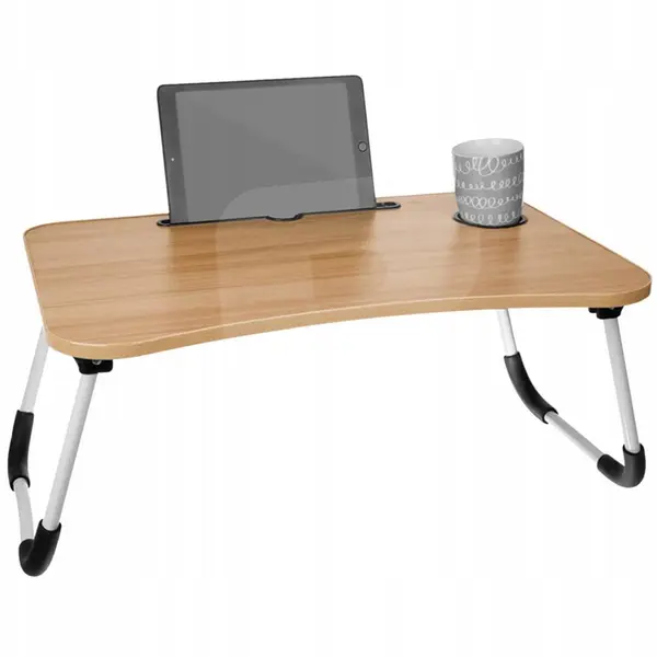 Măsuță pentru laptop cu suport tabletă și pahar