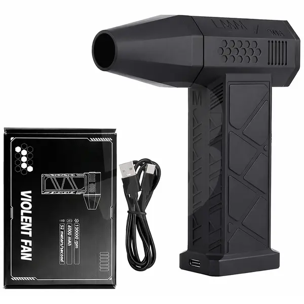 Set complet suflantă de aer portabilă cu cablu USB și ambalaj original