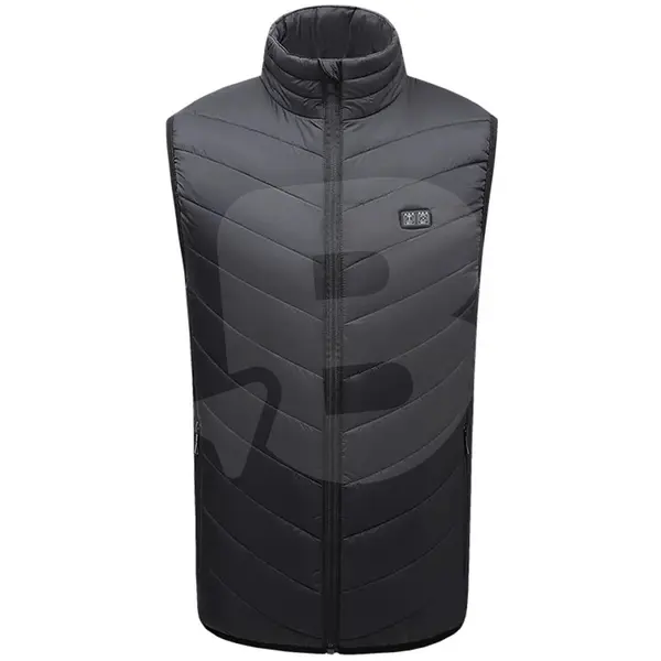 Vestă încălzită electric neagră vedere frontală