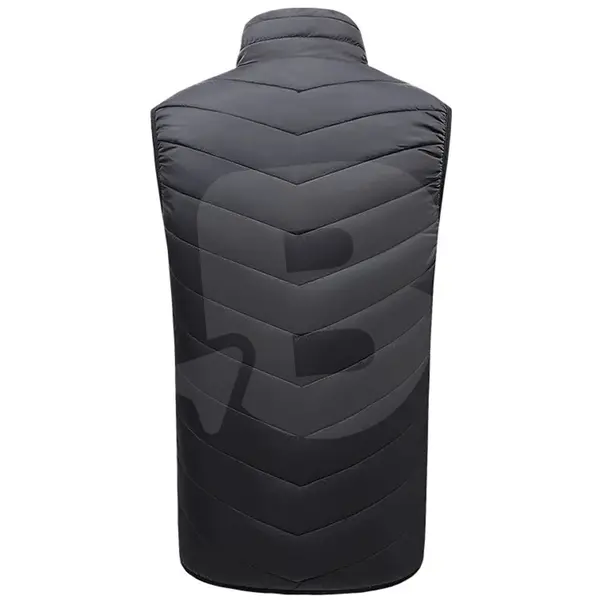 Vestă încălzită electric neagră vedere din spate