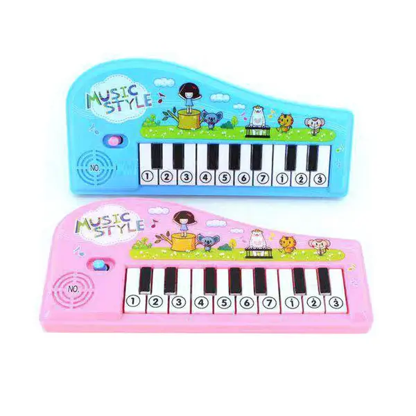 Pian Muzical Interactiv pentru Copii, Diverse Melodii, Sunete de Animale și Efecte de Lumini, Lungime 25 cm