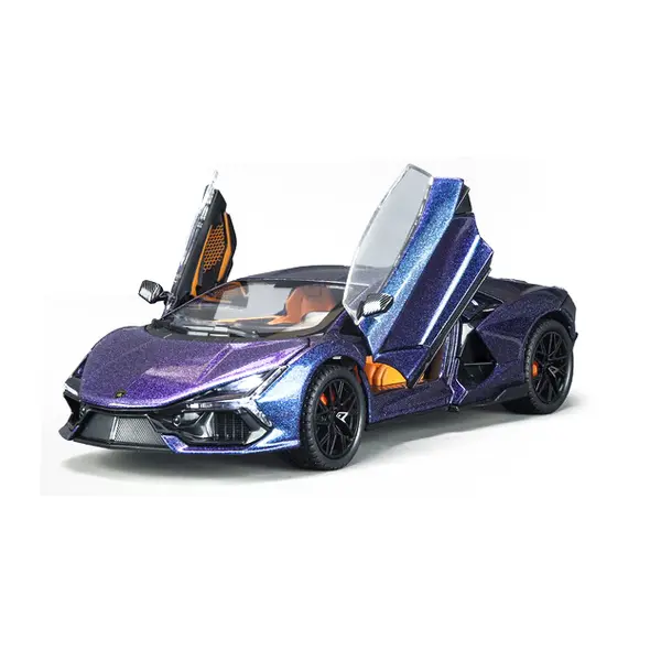 Machetă Lamborghini Revuelto 1:24 metal violet cu efect premium