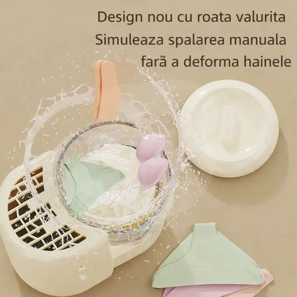 Sistem de spălare cu roată ondulată pentru lenjerie intimă