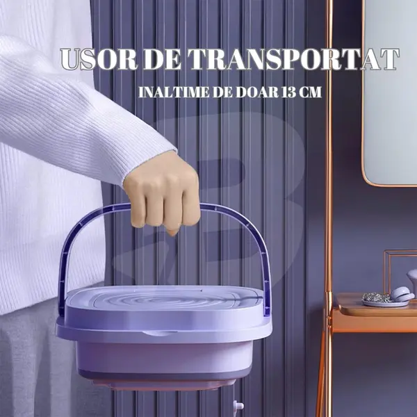 Mașină de spălat portabilă pliabilă 9L ușor de transportat cu mâner