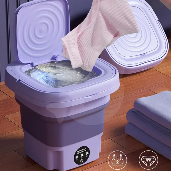 Utilizare mașină de spălat portabilă pliabilă 9L pentru rufe delicate