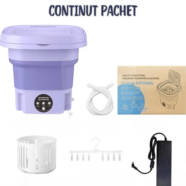 Conținut pachet mașină de spălat portabilă pliabilă 9L