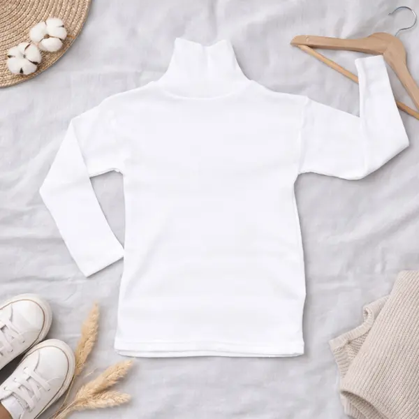 Maletă albă pe gât pentru copii 9–12 ani din bumbac