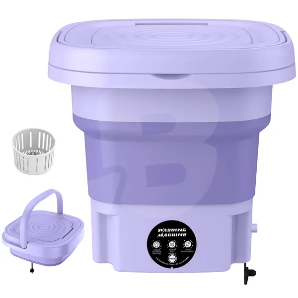 Mașină de spălat portabilă pliabilă 9L cu funcție de stoarcere și 3 programe