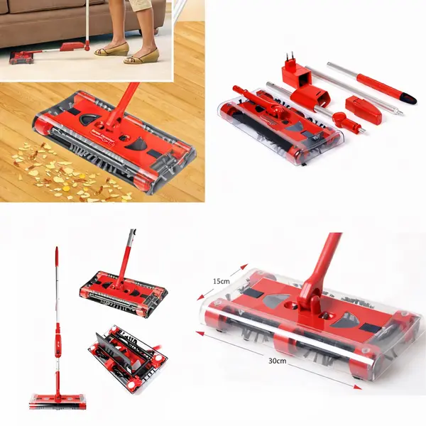 Mătură electrică Swivel Sweeper G6 în utilizare pe podea