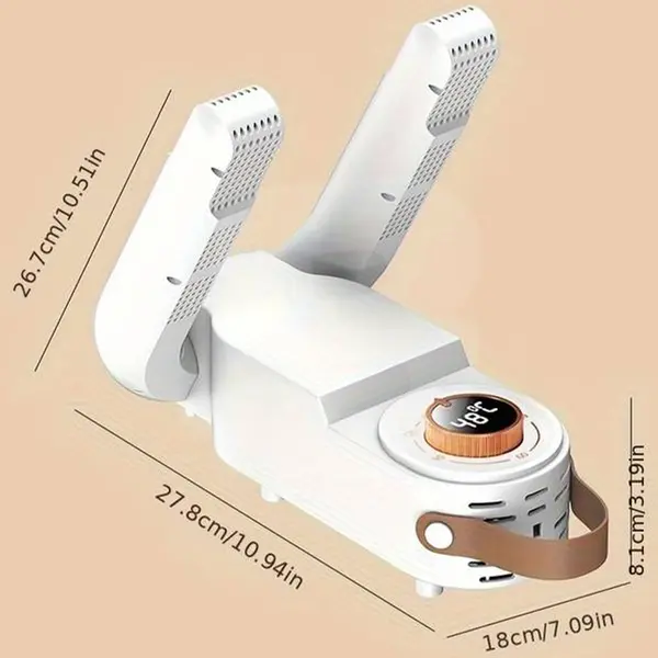 Dimensiuni uscător electric pentru încălțăminte pliabil 18 x 27 cm