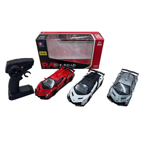 Mașinuță sport R/C Lamborghini Veneno metalică scară 1:24