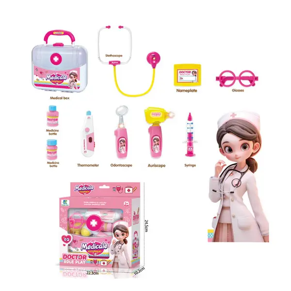 Trusă Doctor cu stetoscop și accesorii medicale pentru copii