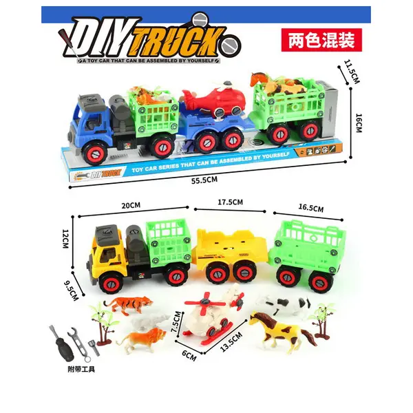 Unelte de jucărie pentru asamblarea camionului DIY