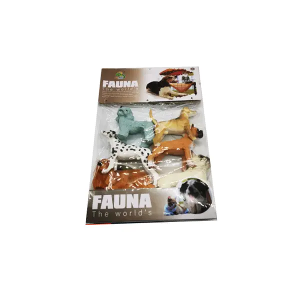 Set 6 Figurine Câini de Rasă, Modele Realiste Pictate Manual (Golden Retriever, Bulldog, Ciobănesc German, Dalmatian și alții), Dimensiuni 8-12 cm