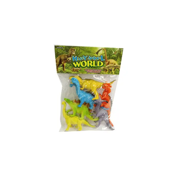 Figurine dinozauri colorate Happy Animal World