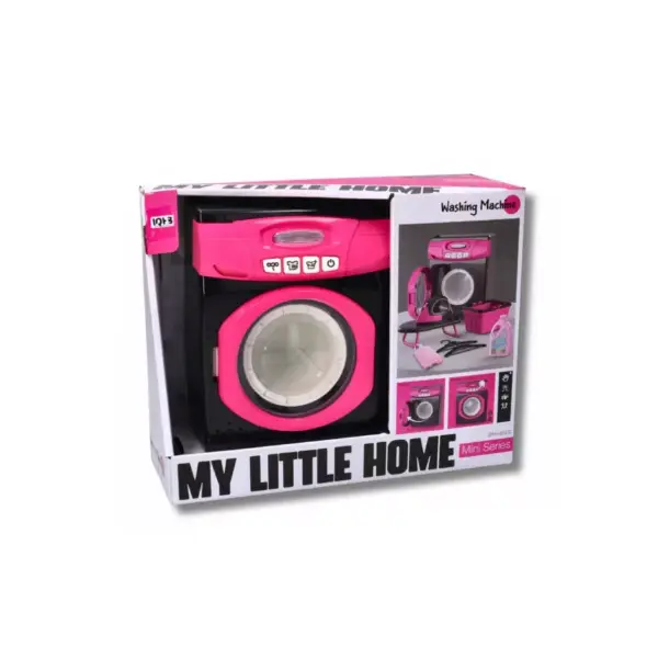 Set mașină de spălat de jucărie roz My Little Home cu accesorii