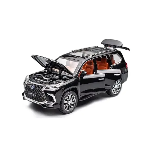 Mașină metalică Lexus LX570 SUV cu uși și capotă deschise