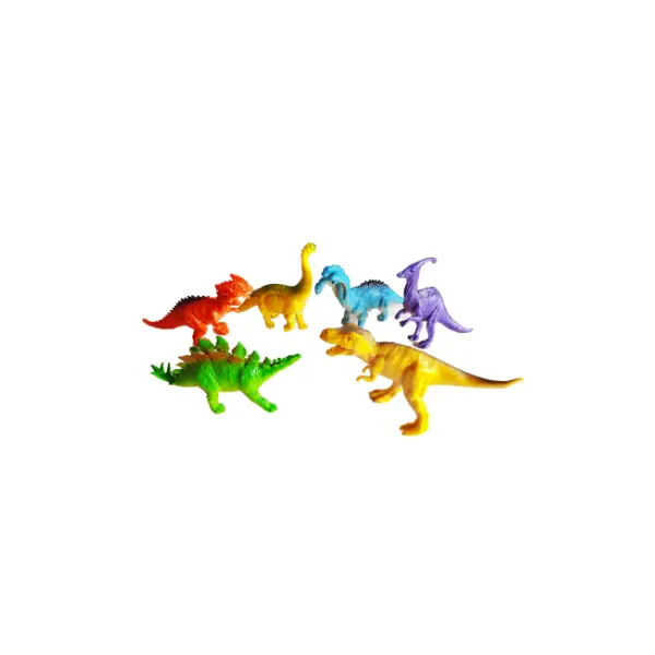 Set 6 dinozauri colorati Happy Animal World