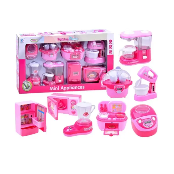 Set Jucării Electrocasnice "Fun Fun Home", Mini Aparate de Bucătărie cu Sunete Realiste și Lumini, Diverse Modele